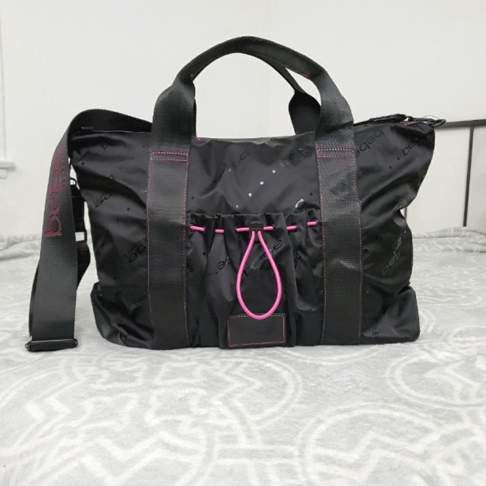 bebe Becca Large Nylon Duffle Bag Sport NWT